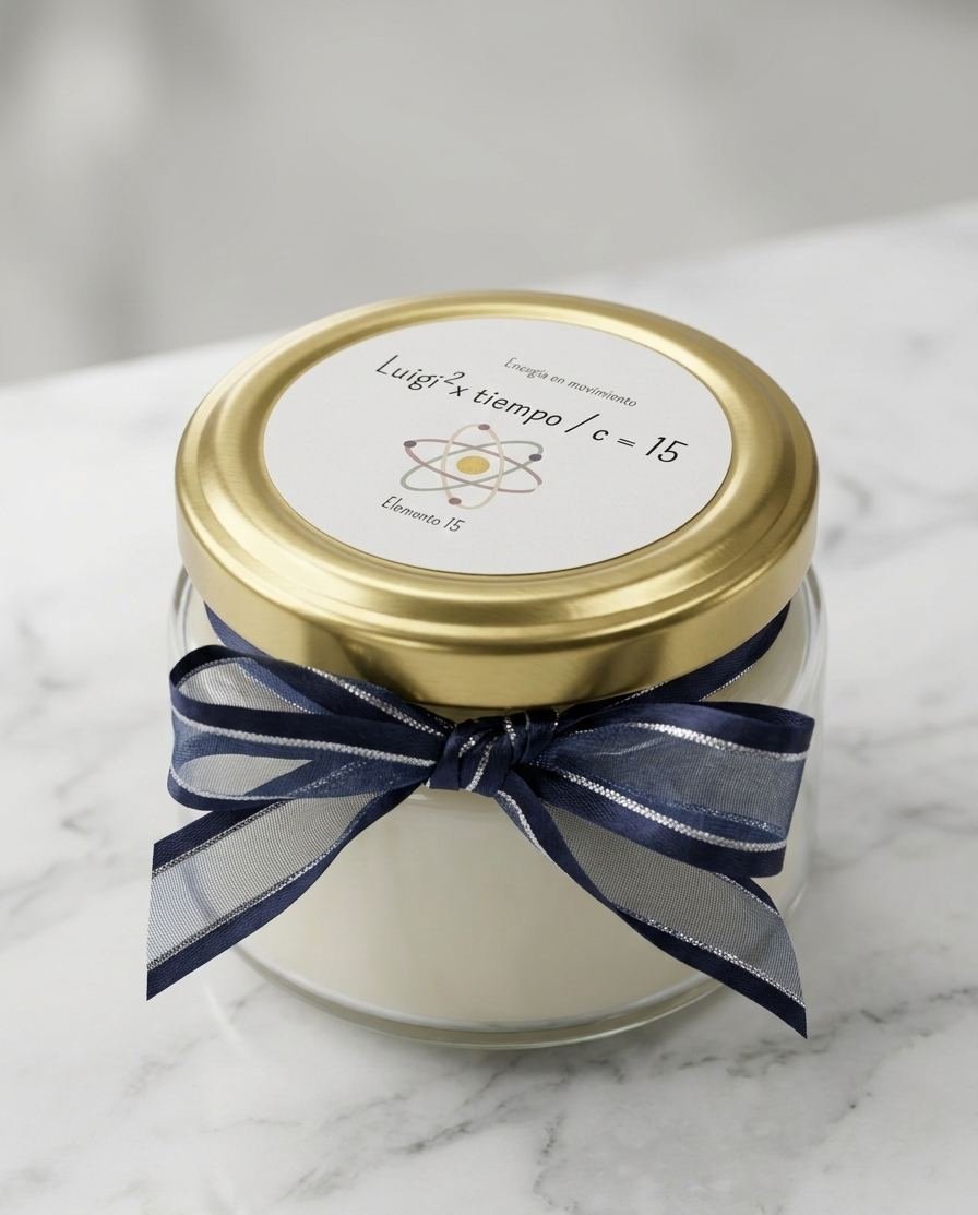 Referencia de vela personalizada temática para cumpleaños